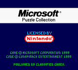 Microsoft Puzzle Collection Entertainment Pack Title Screen